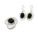 925 Sterling Silver Matching Earrings + Ring SET. title=