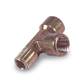 Merit Brass NLF106A-04 Class 125 Lead Free Pipe Fitting, Street Tee, 1/4" NPT Male X Female
