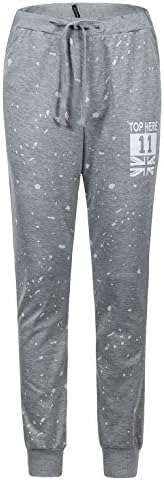 Staringirl Men's Fashion Printed Skinny Jogger Dance Sport Sweatpants L (US S) Light Gray