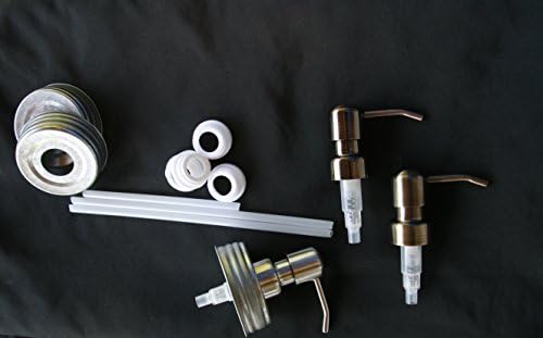12 Pump Kits - Stainless Mason Jar Soap Dispenser Kits for your DIY Crafts or Mason Jar Soap Dispensers - Kit includes 12 Stainless Pump DIY Lids for Regular Mouth (aka Small Mouth) Jars