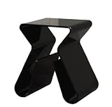 End Side Table with Magazine Rack - Acrylic Black Finish