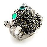 Jewelry - Emerald Frog Synthetic Ring SZ 3