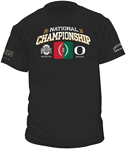 Exclusive Stadium Collection Black Ohio State Buckeyes vs Oregon Ducks Dueling Showdown T-Shirt (small)