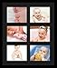 Art to Frames Double-Multimat-1055-89/89-FRBW26079 Collage Photo Frame Double Mat with 6 - 8x10 Openings and Satin Black Frame