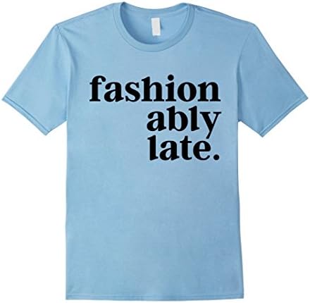 Men's fashion ably late t shirt Large Baby Blue