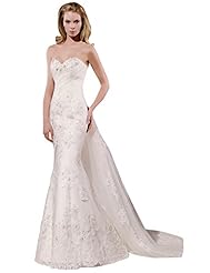 Mermaid Lace-Up Beaded Evening Dress/Wedding Party Dress 