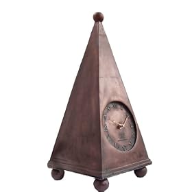 Hen-Feathers 71420HTCC 19-3 4-Inch High by 9-Inch Wide by 9-Inch Deep Obelisk Clock Copper by 