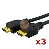 3 PACK High Speed Digital Imperial Series 3ft v1.3b 120hz+ HDMI Cable- Gold Plated, Shielding
