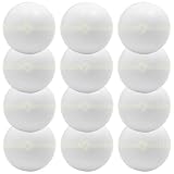 12 White Smooth Foosballs