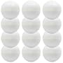 12 White Smooth Foosballs