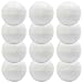 12 White Smooth Foosballs