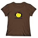 T-SHIRT WOMAN BROWN " I LISTEN OPERA " Large