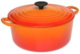 Le Creuset Cast Iron Round Casserole, Volcanic, 28 cm