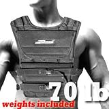 NEW! ZFO-70LBS Adjustable Weighted Vest (WEIGHTS INCLUDED.One size fits all.)
