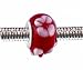 Pandora Style Charm Bead (Z65) Murano Lampwork Glass (14mm x 10mm) (fits Troll too)