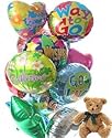 12 Mylar Balloon Bouquet with Bear
