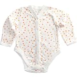 Funkoos Polka Dots Long Sleeve Organic Bodysuit for Baby Girls made from 100% certified organic cotton
