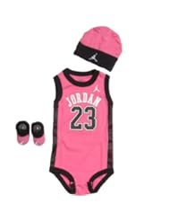 Michael Jordan 3-Piece Infant Set Size 0-6 Months In Pink and White