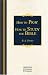 Book How To Pray How To Study The Bible (Hendrickson Christian Classics)
