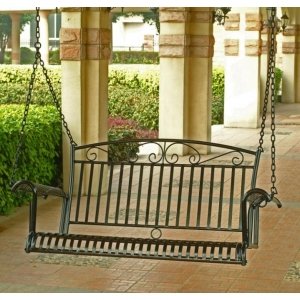 International Caravan Tropico 4ft. Wrought Iron Porch Swing