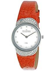 Skagen Womens 818SSLO Orange/White Watch