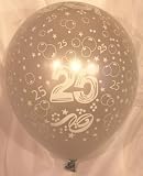 5 Zahlenballons 25, Silberhochzeit