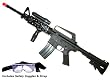 M16-A4 Airsoft Rifle with LED illuminator, laser sight & adjustable gun stock