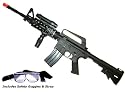 M16-A4 Airsoft Rifle with LED illuminator, laser sight & adjustable gun stock
