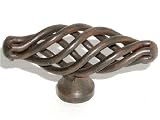 Top Knobs, Normandy - M618, Small Oval Twist Knob in Patine Rouge