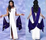 Adult Greek Goddess Costume in Crushed Velvet (Please note Size Msmts in product details)
