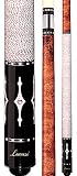 Walnut Stained Birdseye Forearm Lucasi 58 Two-Piece Billiard Cue (18oz-21oz) - Billiards Equipment