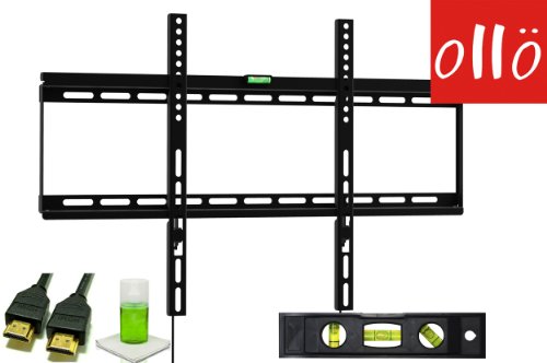 OllO MOUNTS 32-55 Fixed Low Profile Universal TV Wall Mount * FREE HDMI CABLE + FREE 6 TORPEDO LEVEL + FREE SCREEN CLEANING KIT * LCD, Plasma, LED (312-MFN)