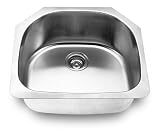 Yosemite Home Decor MAG2421 18 Gauge Stainless Steel Undermount Sink, 23 5/8 by 21 by 9 Inch, Satin 4148AsCM cL. SL160 Yosemite Home Decor MAG2421 18 Gauge Stainless Steel Undermount Sink, 23 5/8 by 21 by 9 Inch, Satin