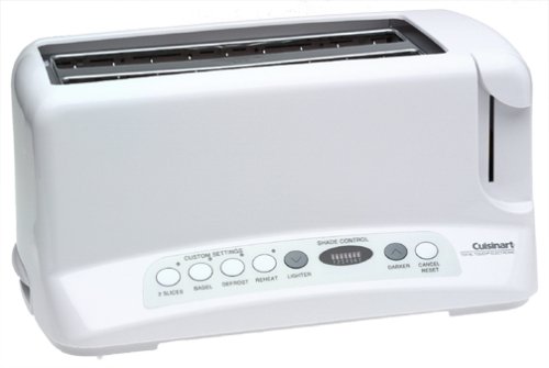 Factory-Reconditioned Cuisinart CPT-65FR Custom Control Total Touch 4-Slice Electronic Toaster, White