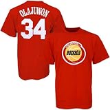 Majestic Houston Rockets #34 Hakeem Olajuwon Red Player T-shirt