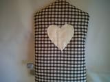 Brown Gingham Ivory Heart 8 Cup Cafetiere Cosy