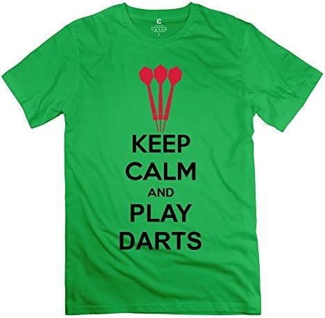 WXMY Men's Keep Calm Play Darts T-shirt - M ForestGreen