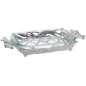 Arthur Court Horse Oblong Casserole with 3-Quart Pyrex by Arthur Court Designs