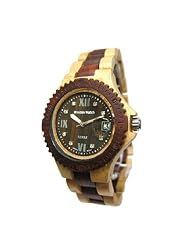 Tense Ladies Two Tone Maple Sandalwood All Wood Sports Watch Roman Dark Face L4100MS RNDF