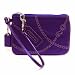 Coach Leather Violet Purple Jewel Lozenge Wristlet Wallet 43304