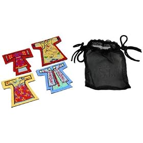 Low Cost Unique Gift Ideas Kids Family - 3 Chinese Robe Refrigerator Magnets (Set of 4) by ORIENTAL FURNITURE