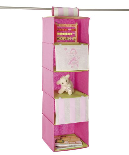 WENKO 4386011100 H&auml;ngeregal Princess - 5 F&auml;cher, Vlies, 30 x 95 x 30 cm Preisvergleich