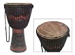 Wood djembe drum, 'African Star'
