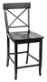 Global Distinctions PC050518-B 24 Inch Stefano Barstool, Black