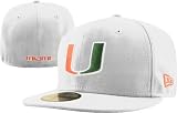 Miami Hurricanes White New Era 59FIFTY Fitted Hat