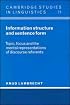 Information Structure and Sentence Form: Topic, Focus, and the Mental Representations of Discourse Referents (Cambridge Studies in Linguistics)