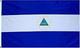 Nicaragua National Country Flag - 3 foot by 5 foot Polyester (New)