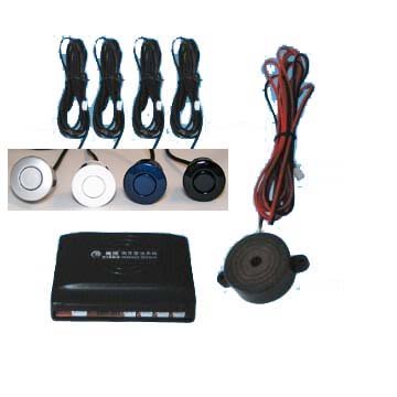 White Rear Car Parking Reversing Buzzer & Alam Sensors 4 safe sensor