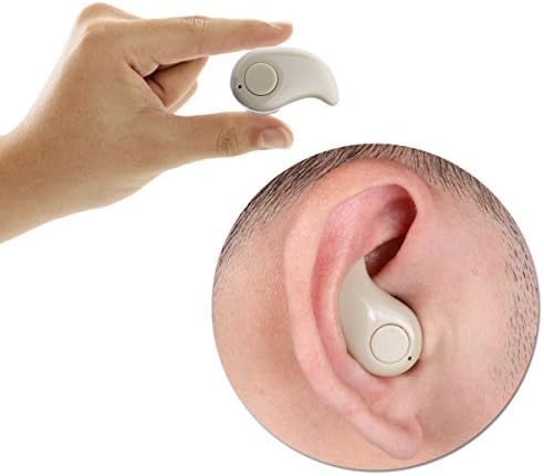 iEazy Mini Smallest Invisible Wireless 4.0 Bluetooth Headphones with Mic, Apricot