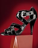 Patent crisscross sandal